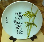 IN LỤA TRÊN ĐĨA SỨ 